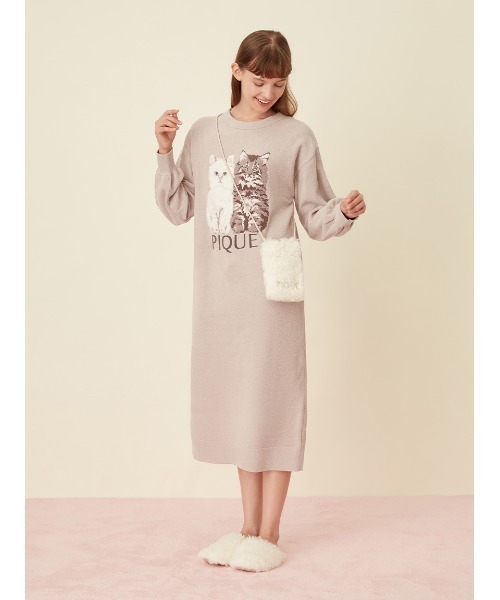 gelato pique（ジェラートピケ）の「ボアロゴサコッシュ（ショルダーバッグ・レディース・アイボリー/グレー・FREE）」の15枚目の写真