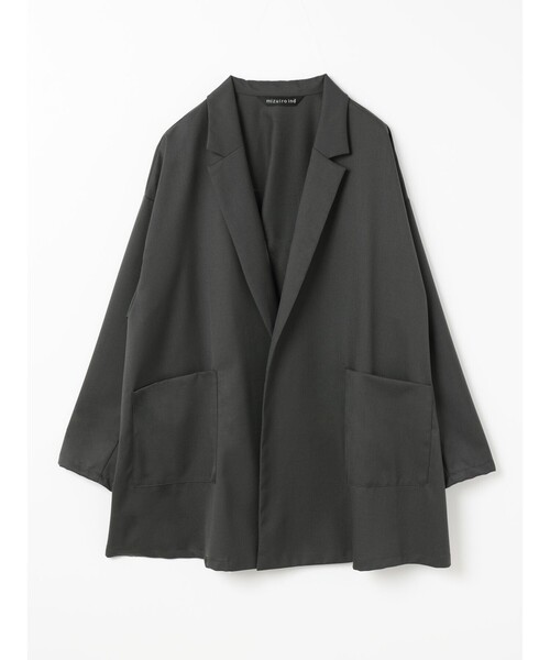 mizuiroind（ミズイロインド）の「mizuiro ind テーラードシャツジャケット（ダウンジャケット/コート・レディース・ブラック/チャコールグレー/ネイビー/グレー/ブルー系その他5・FREE）」の3枚目の写真