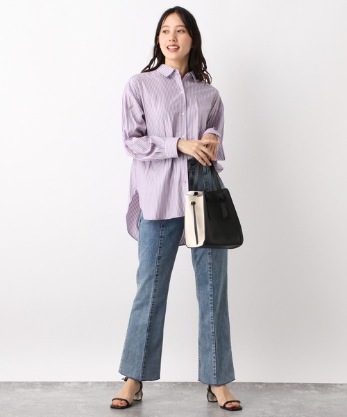 GLOBAL WORK(グローバルワーク)の「GOODデニムフレアパンツ/904774(デニムパンツ・レディース・ブルー/ネイビー/ライトブルー・SMALL/MEDIUM/LARGE/XS)」の12枚目の写真