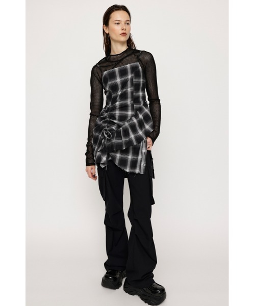 SLY（スライ）の「DAMAGE FLANNEL CAMI S/OP ダメージ