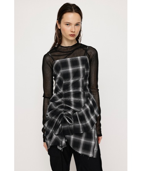 【SLY】 DAMAGE FLANNEL CAMI SLY DAMAGE FLANNEL CAMI ショートワンピース 新品