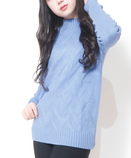 NinaetLina（ニナエリナ）の「ハイネックニット（ニット/セーター・レディース・ブルー/イエロー/ベージュ/ホワイト/レッド/グリーン/ブラック・FREE）」の18枚目の写真