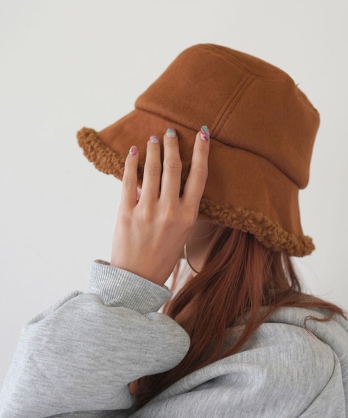 Jelly moo / ジェリームー 】 スウェード ボア もこもこ バケット