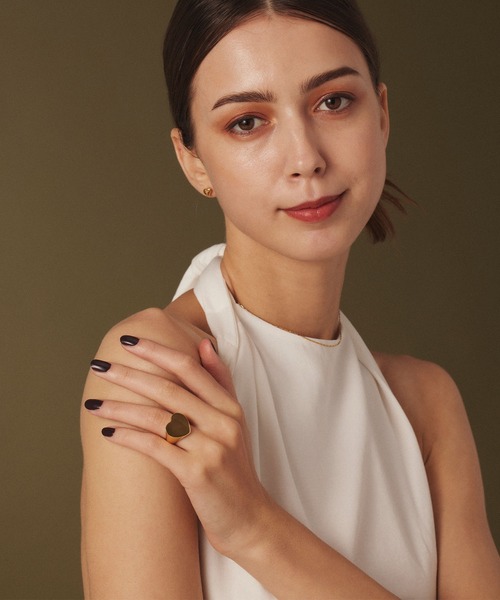 aura jewelry ハート リング WEB限定】[aura/オーラ] CROSS HEART シルバーピンキーリング