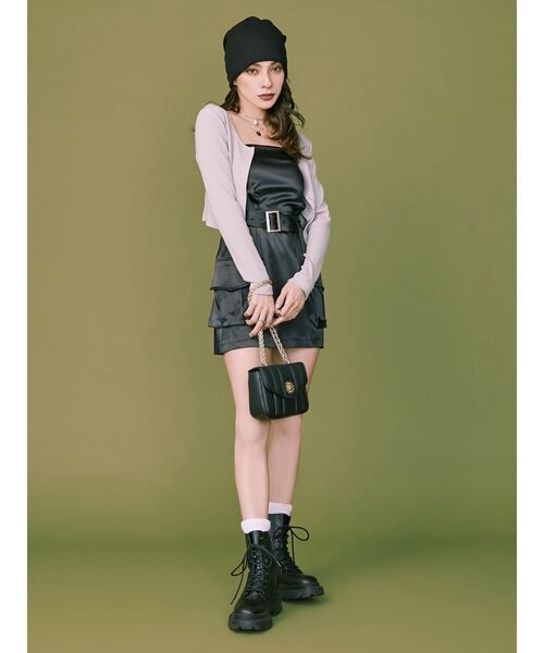 EVRIS（エヴリス）の「フロントボタンロングスリーブトップス（Tシャツ/カットソー・レディース・パープル/グレー/ホワイト/ブラック・FREE）」の12枚目の写真