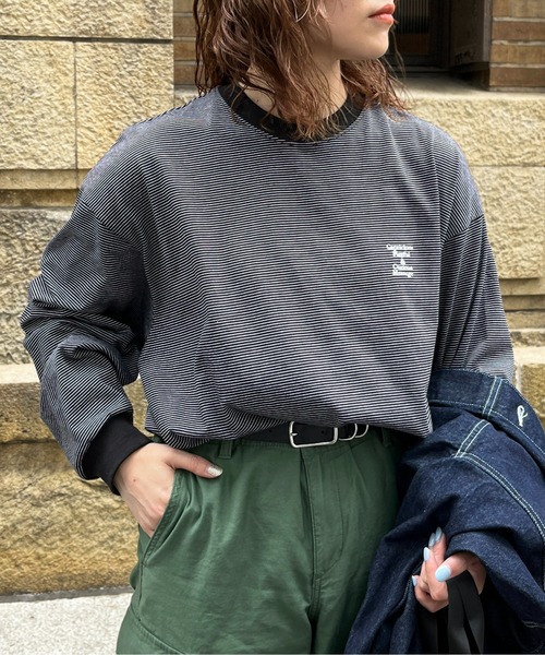 CPCM(シーピーシーエム)の「バルーンボーダーロンT(Tシャツ/カットソー・メンズ・ホワイト/ブラック・FREE)」の2枚目の写真