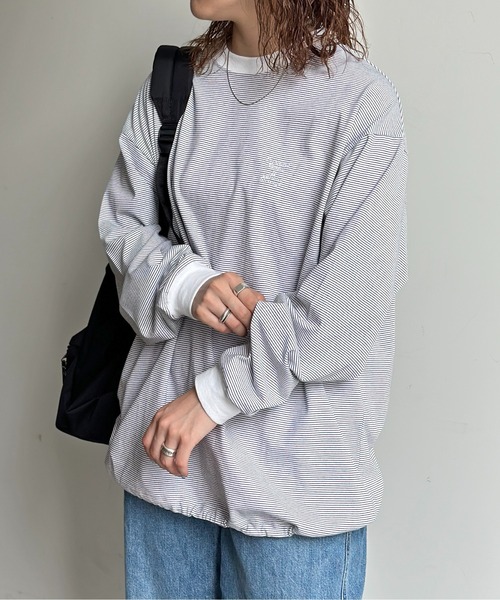 CPCM(シーピーシーエム)の「バルーンボーダーロンT(Tシャツ/カットソー・メンズ・ホワイト/ブラック・FREE)」の12枚目の写真