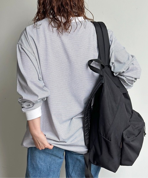 CPCM(シーピーシーエム)の「バルーンボーダーロンT(Tシャツ/カットソー・メンズ・ホワイト/ブラック・FREE)」の4枚目の写真