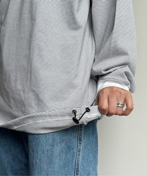 CPCM(シーピーシーエム)の「バルーンボーダーロンT(Tシャツ/カットソー・メンズ・ホワイト/ブラック・FREE)」の6枚目の写真