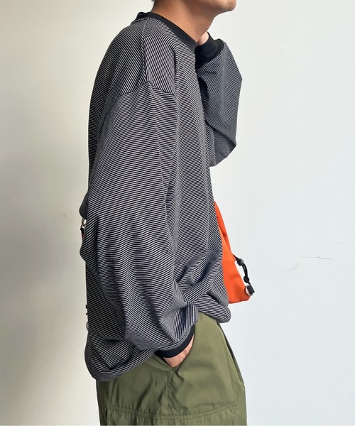 CPCM(シーピーシーエム)の「バルーンボーダーロンT(Tシャツ/カットソー・メンズ・ホワイト/ブラック・FREE)」の8枚目の写真