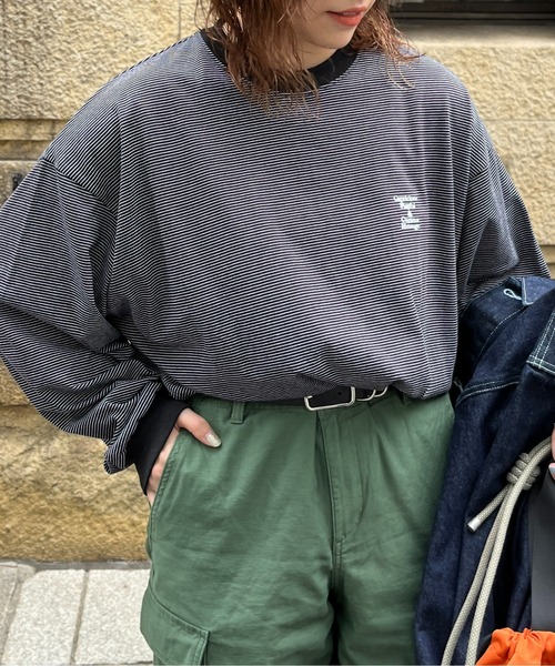 CPCM(シーピーシーエム)の「バルーンボーダーロンT(Tシャツ/カットソー・メンズ・ホワイト/ブラック・FREE)」の20枚目の写真