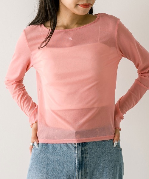 OLIVE des OLIVE(オリーブデオリーブ)の「カラフルインナー 1032060140(Tシャツ/カットソー・レディース・ブラック/サックスブルー/ピンク/オフホワイト・FREE)」の1枚目の写真