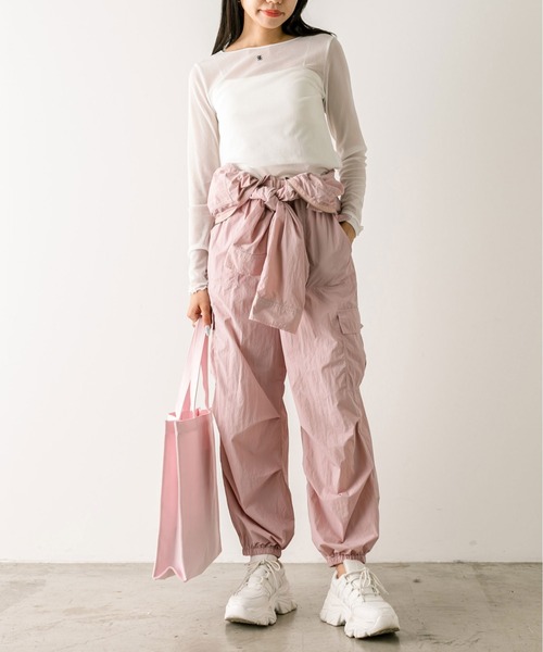 OLIVE des OLIVE(オリーブデオリーブ)の「カラフルインナー 1032060140(Tシャツ/カットソー・レディース・ブラック/サックスブルー/ピンク/オフホワイト・FREE)」の5枚目の写真