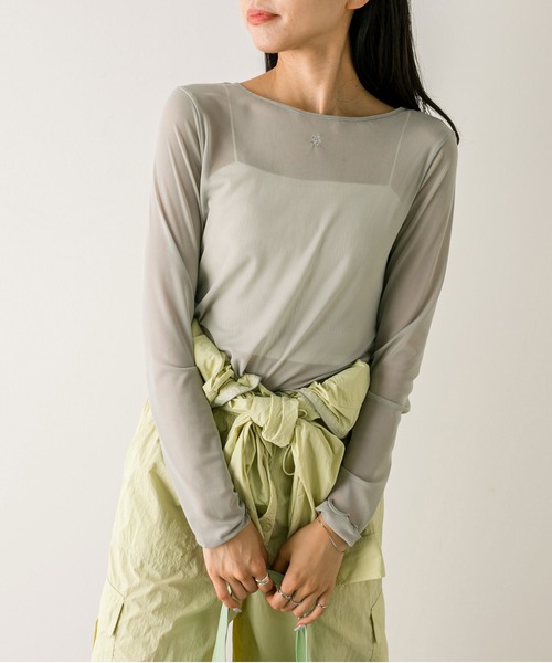 OLIVE des OLIVE(オリーブデオリーブ)の「カラフルインナー 1032060140(Tシャツ/カットソー・レディース・ブラック/サックスブルー/ピンク/オフホワイト・FREE)」の20枚目の写真