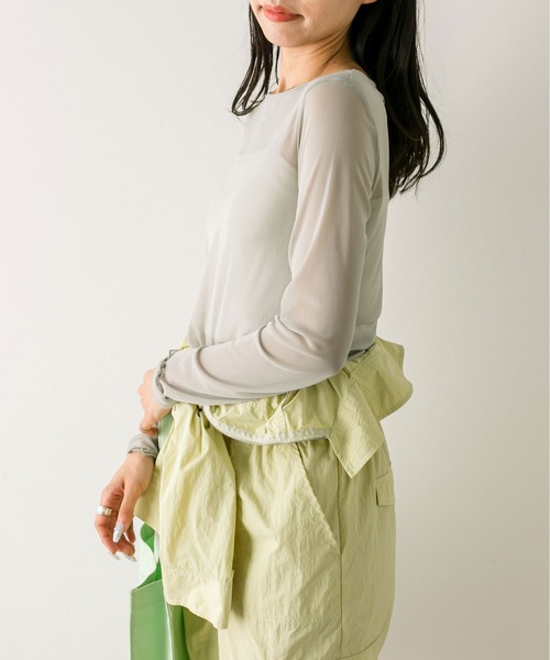 OLIVE des OLIVE(オリーブデオリーブ)の「カラフルインナー 1032060140(Tシャツ/カットソー・レディース・ブラック/サックスブルー/ピンク/オフホワイト・FREE)」の21枚目の写真