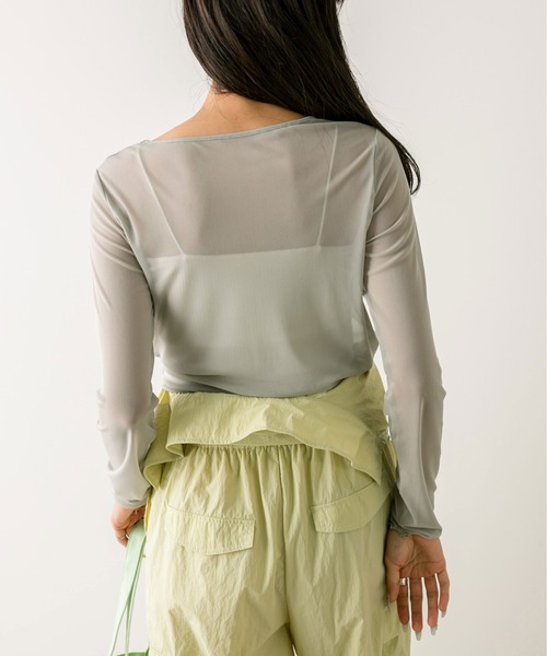 OLIVE des OLIVE(オリーブデオリーブ)の「カラフルインナー 1032060140(Tシャツ/カットソー・レディース・ブラック/サックスブルー/ピンク/オフホワイト・FREE)」の22枚目の写真