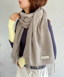 un+frame | simple stall muffler／シンプル無地大判ストールマフラー(マフラー)