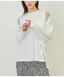 ２WAYレイヤードボレロロングTシャツ