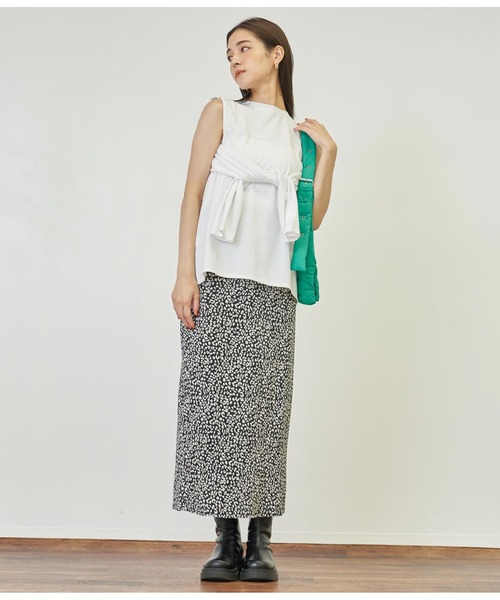 ANAP(アナップ)の「2WAYレイヤードボレロロングTシャツ(Tシャツ/カットソー・レディース・ピンク/ホワイト/ブラック/ホワイト×ブラック・FREE)」の17枚目の写真