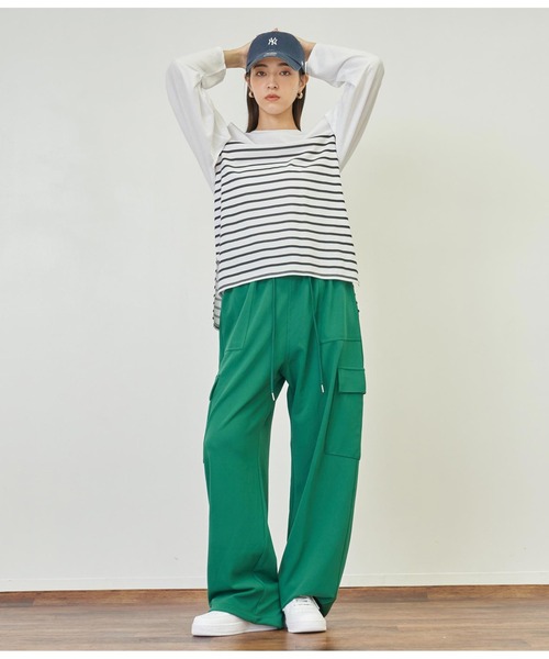 ANAP(アナップ)の「2WAYレイヤードボレロロングTシャツ(Tシャツ/カットソー・レディース・ピンク/ホワイト/ブラック/ホワイト×ブラック・FREE)」の10枚目の写真