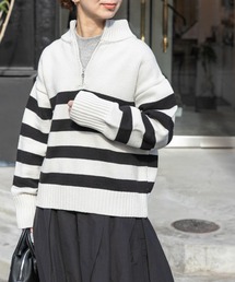 FORK&SPOON | 『WEB/一部店舗限定カラー』FORK&SPOON ハーフジップニット(ニット/セーター)