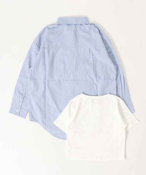 LOVETOXIC(ラブトキシック)の「ストライプシャツインナーSET(シャツ/ブラウス・キッズ・ピンク/ブラック/オフホワイト/ブルー・L/M/S)」の19枚目の写真