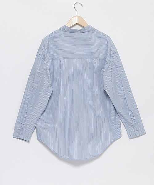 LOVETOXIC(ラブトキシック)の「ストライプシャツインナーSET(シャツ/ブラウス・キッズ・ピンク/ブラック/オフホワイト/ブルー・L/M/S)」の5枚目の写真