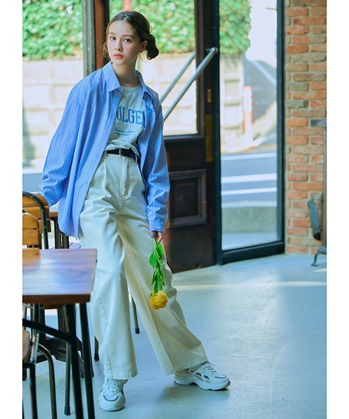 LOVETOXIC(ラブトキシック)の「ストライプシャツインナーSET(シャツ/ブラウス・キッズ・ピンク/ブラック/オフホワイト/ブルー・L/M/S)」の20枚目の写真