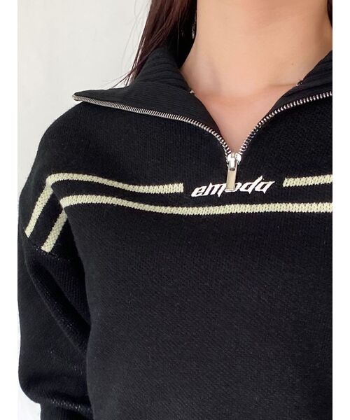 EMODA（エモダ）の「チューズラインロゴニット【セットアップ着用可能】（ニット/セーター・レディース・ベージュ/ブラック/グリーン/ネイビー・FREE）」の17枚目の写真