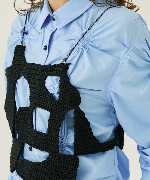 RUMCHE】Lame Bond Yarn Bustier