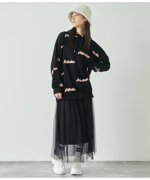 ANAP(アナップ)の「チュール切替スカート(スカート・レディース・ブラック/グレー/ピンクベージュ・FREE)」の7枚目の写真