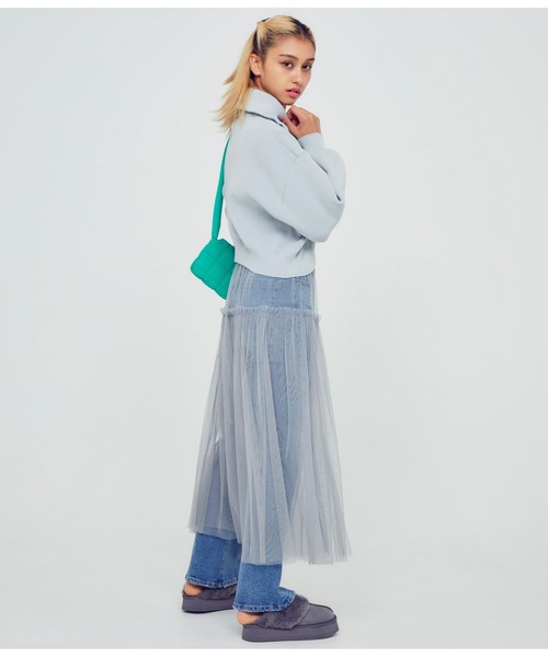 ANAP(アナップ)の「チュール切替スカート(スカート・レディース・ブラック/グレー/ピンクベージュ・FREE)」の19枚目の写真