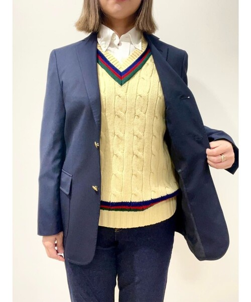 ◇オンラインストア限定◇コンバットウール 段返り3釦ブレザー