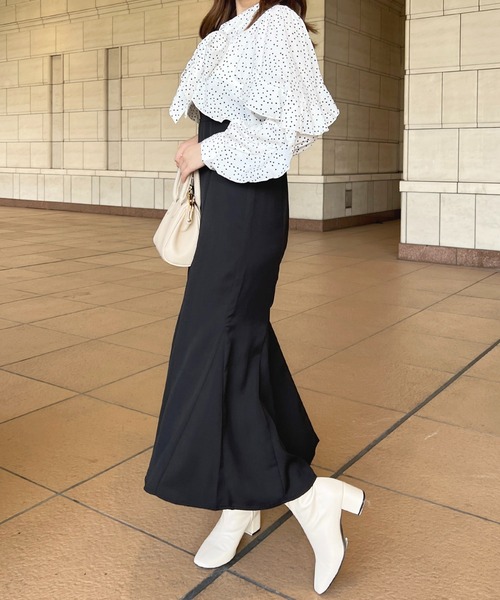 セール】切り替えフリルボウタイワンピース【ZOZOTOWN限定アイテム