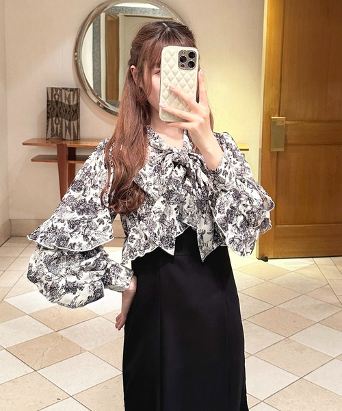 apres jour(アプレジュール)の「切り替えフリルボウタイワンピース【ZOZOTOWN限定アイテム】(ワンピース・レディース・レッド系その他/ブラック系その他/ライトブルー/ブラック・フリー/X-LARGE)」の5枚目の写真