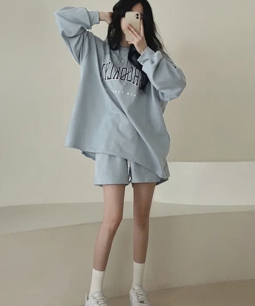 MYMOOD.（マイムード）の「【上下2点セット】カレッジロゴ スウェットセットアップ ルームウェア（その他ルームウェア・レディース・ブラック/ブルー/モカ・FREE）」の19枚目の写真