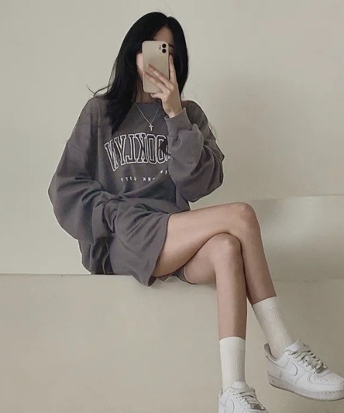 MYMOOD.（マイムード）の「【上下2点セット】カレッジロゴ スウェットセットアップ ルームウェア（その他ルームウェア・レディース・ブラック/ブルー/モカ・FREE）」の10枚目の写真