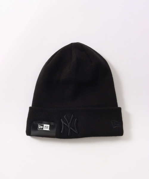 NEW ERA（ニューエラ）の「【NEWERA / ニューエラ】 NewYork Yankees Basic Cuff Knit（ニットキャップ/ビーニー・メンズ・ブラック/ベージュ・FREE）」の2枚目の写真