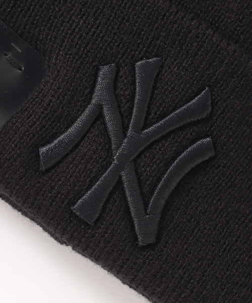 NEW ERA（ニューエラ）の「【NEWERA / ニューエラ】 NewYork Yankees Basic Cuff Knit（ニットキャップ/ビーニー・メンズ・ブラック/ベージュ・FREE）」の5枚目の写真