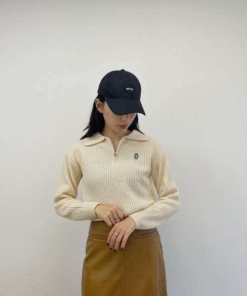 ISOOK(アイスー)の「【ISOOK / アイスー】ハーフジップロゴポロニット / セーター 刺繍 ZOZOTOWN限定(ニット/セーター・レディース・カーキ/アイボリー・FREE)」の8枚目の写真