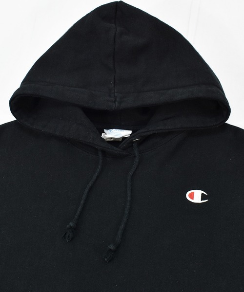 Champion(チャンピオン)の「【ヴィンテージ古着】Y2K Champion / チャンピオン リバースウィーブ ロゴ刺繍 スウェットパーカー(パーカー・メンズ・ブラック・MEDIUM)」の5枚目の写真