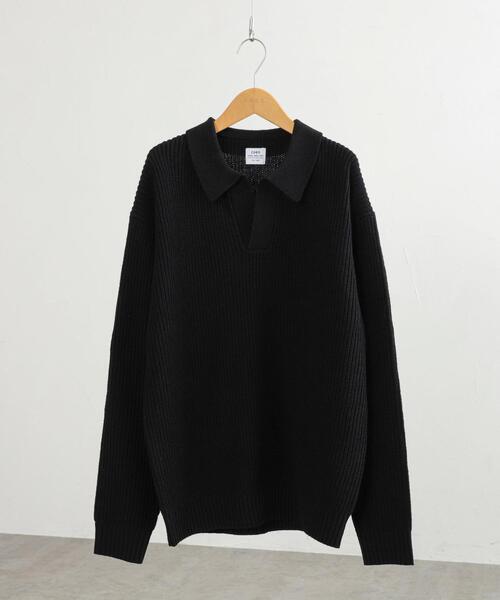 coen（コーエン）の「ルーズシルエットアゼ編みスキッパーニット（WEB限定カラー）（ニット/セーター・メンズ・ブラック/ダークグレー/モカ・S/M/L/XL）」の16枚目の写真