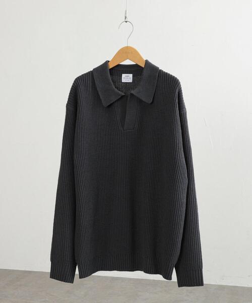 coen（コーエン）の「ルーズシルエットアゼ編みスキッパーニット（WEB限定カラー）（ニット/セーター・メンズ・ブラック/ダークグレー/モカ・S/M/L/XL）」の17枚目の写真