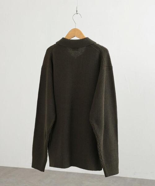 coen（コーエン）の「ルーズシルエットアゼ編みスキッパーニット（WEB限定カラー）（ニット/セーター・メンズ・ブラック/ダークグレー/モカ・S/M/L/XL）」の19枚目の写真