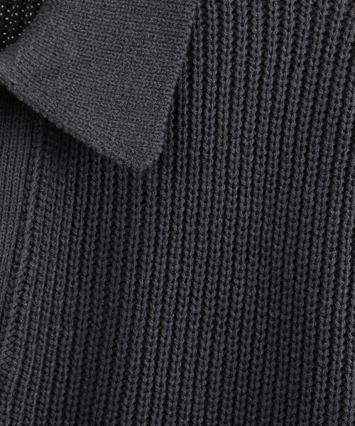 coen（コーエン）の「ルーズシルエットアゼ編みスキッパーニット（WEB限定カラー）（ニット/セーター・メンズ・ブラック/ダークグレー/モカ・S/M/L/XL）」の22枚目の写真