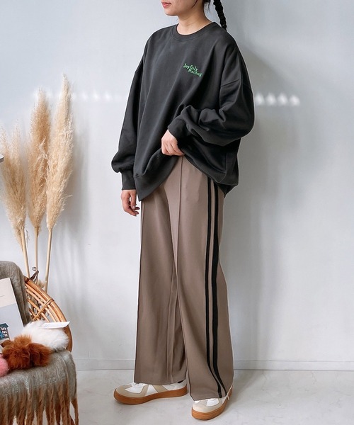 AS KNOW AS plus（アズノゥアズプラス）の「☆らくちんサイドライントラックパンツ（その他パンツ・レディース・ブラック/モカ/ネイビー・FREE）」の10枚目の写真