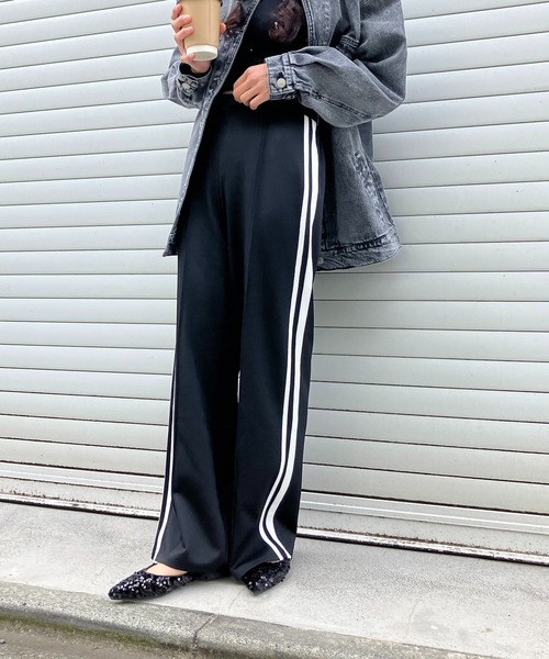 AS KNOW AS plus（アズノゥアズプラス）の「☆らくちんサイドライントラックパンツ（その他パンツ・レディース・ブラック/モカ/ネイビー・FREE）」の20枚目の写真