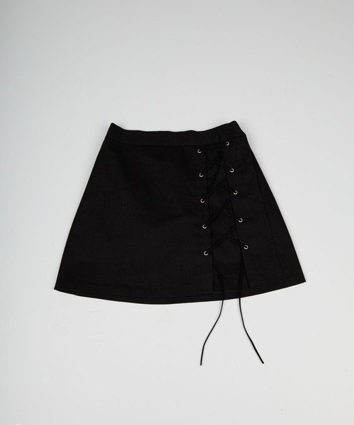 3.3 Field Trip （3.3フィールドトリップ）の「3.3 Field Trip／ストラップミニスカート 2991076（スカート・レディース・ブラック/カーキ・FREE）」の8枚目の写真