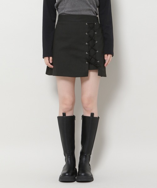 3.3 Field Trip （3.3フィールドトリップ）の「3.3 Field Trip／ストラップミニスカート 2991076（スカート・レディース・ブラック/カーキ・FREE）」の20枚目の写真