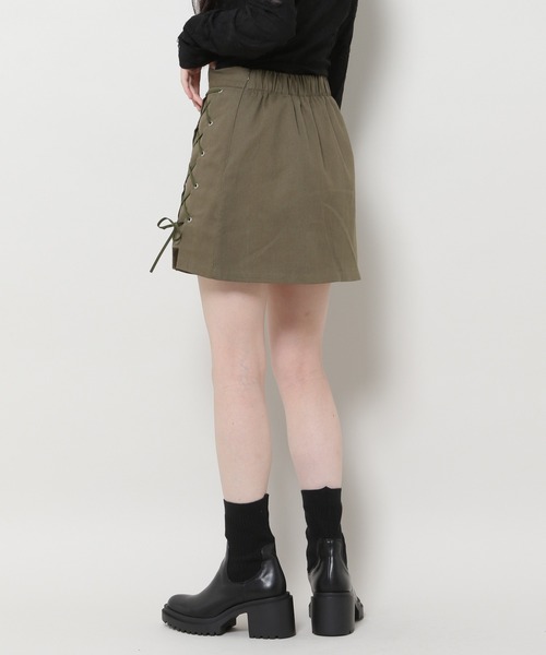 3.3 Field Trip （3.3フィールドトリップ）の「3.3 Field Trip／ストラップミニスカート 2991076（スカート・レディース・ブラック/カーキ・FREE）」の16枚目の写真